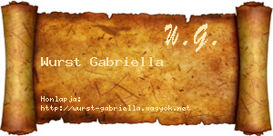 Wurst Gabriella névjegykártya